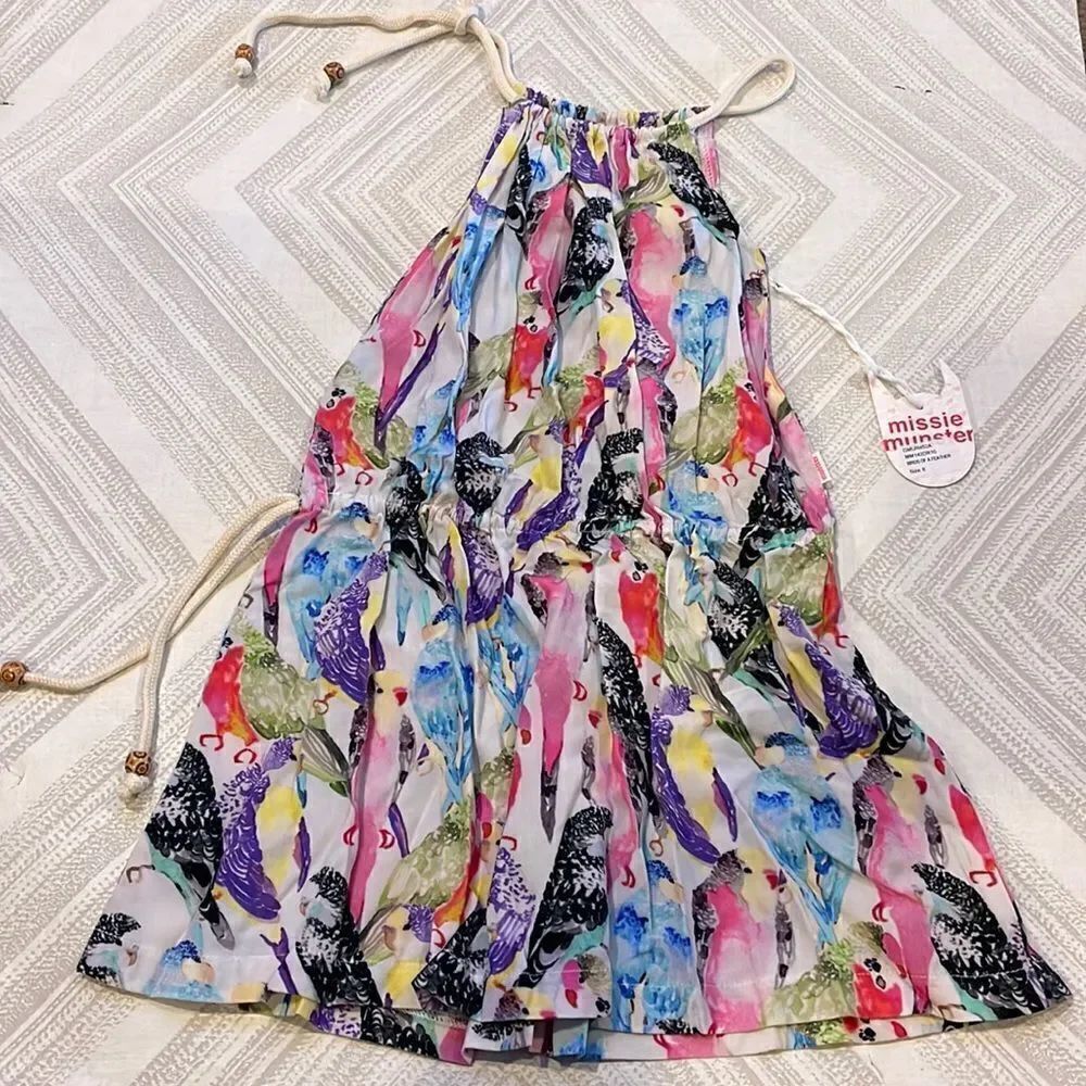 Missie Munster Girls Parrot Colorful Dress